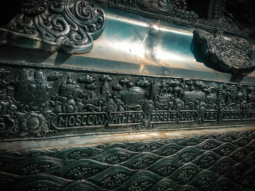 Detalle templo de plata, Tailandia
